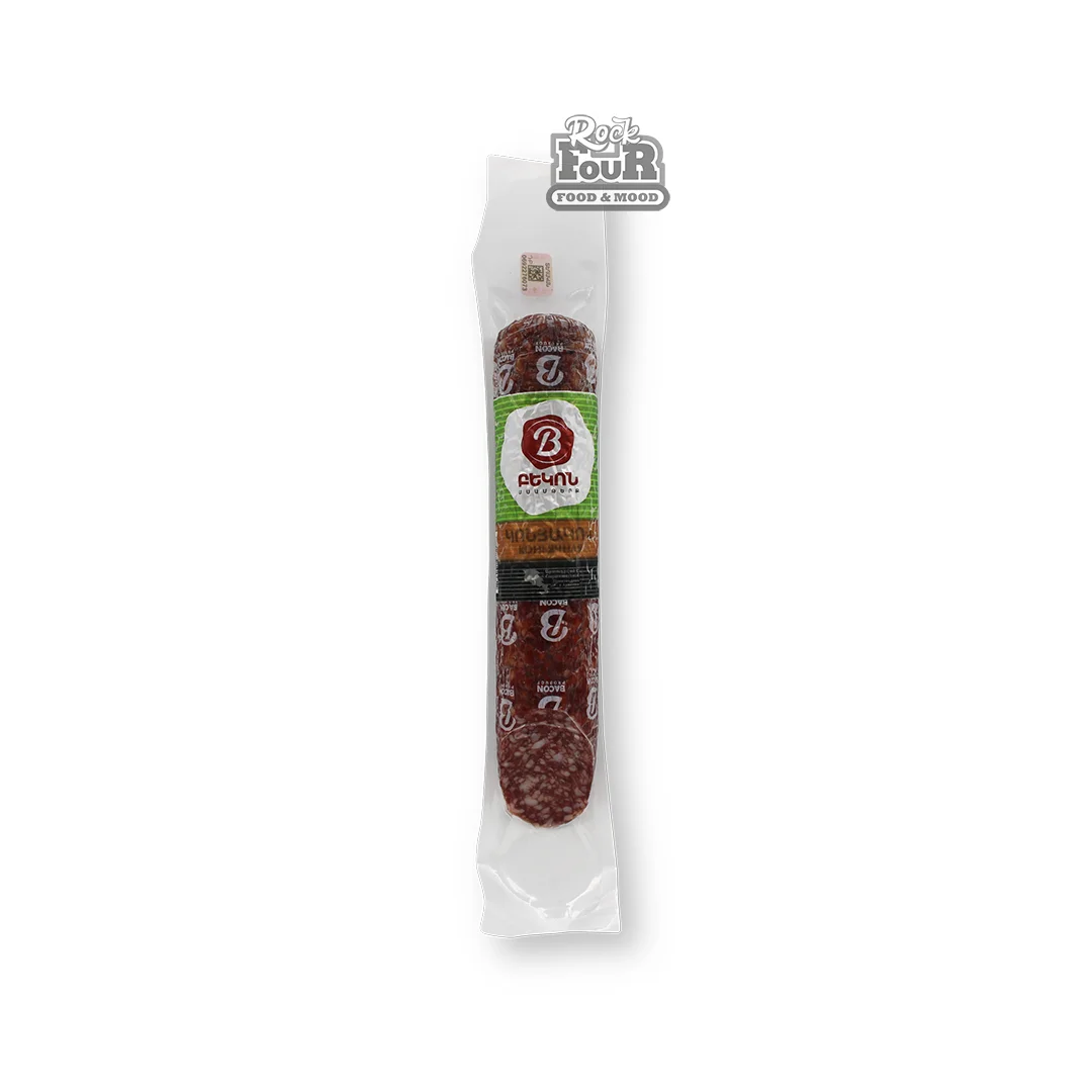 Raw smoked sausage "Bacon With cognac" 192g